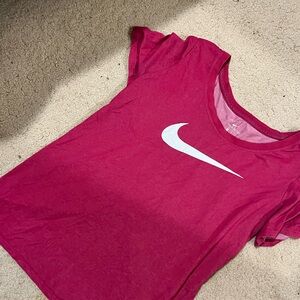 Nike Hot Pink Tee with White Swoosh